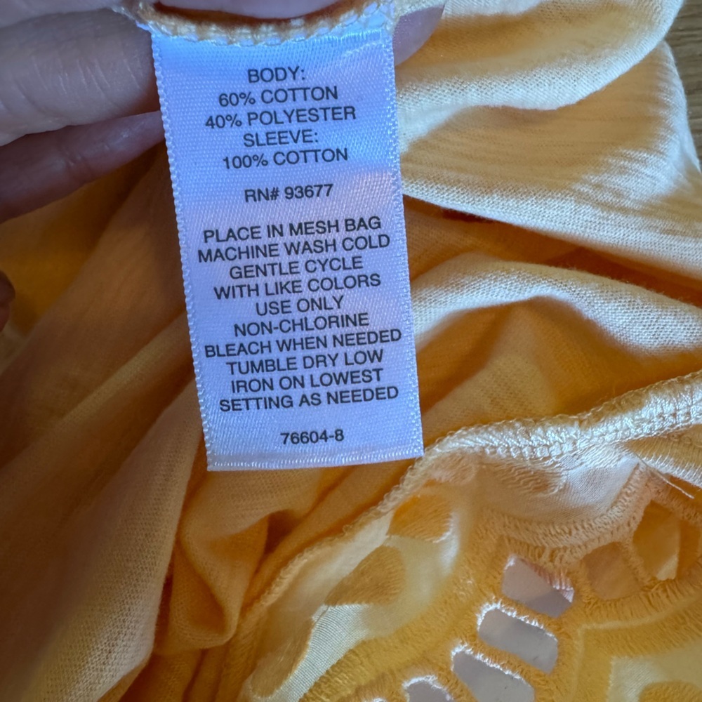 Liz Claiborne Kids Sunshine Eyelet Sleeve Top - Picture 6 of 6